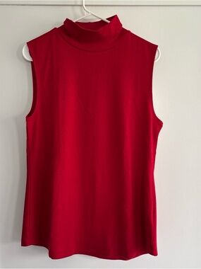 Croft and Barrow red sleeveless turtleneck L